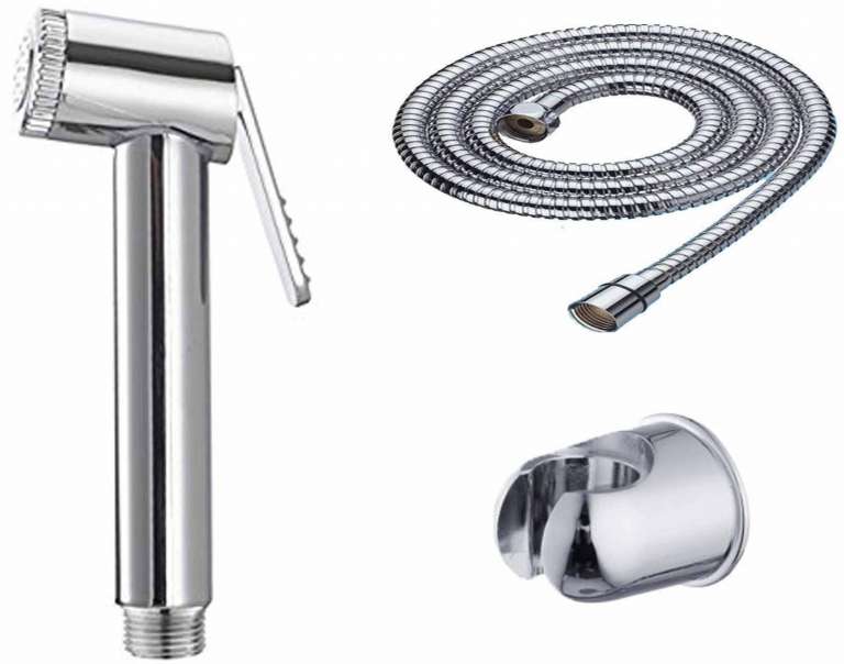 Bluflow Health Faucet Allied with C.P Hook and 1.5m C.P Shower Tube