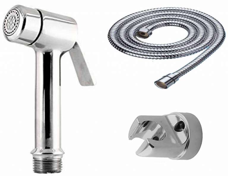 Bluflow Health Faucet Diamond with ABS Plastic Hook and 1.5m C.P Shower Tube
