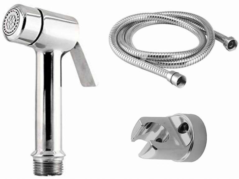 Bluflow Health Faucet Diamond with ABS Plastic Hook and 1m C.P Shower Tube