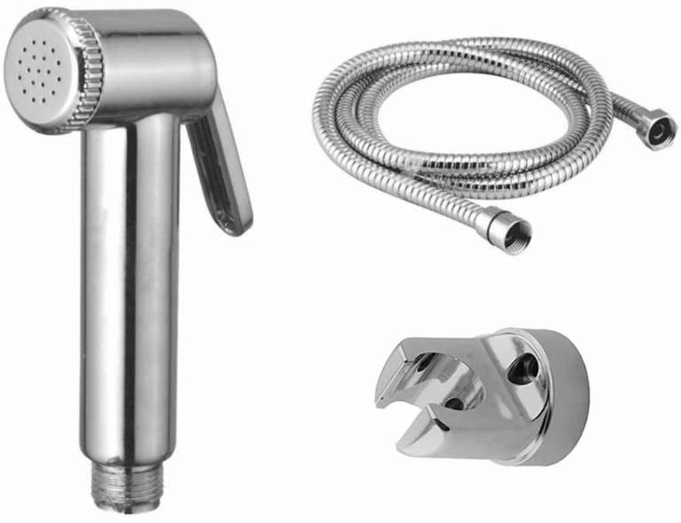 Kaveri Health Faucet Solo with ABS Plastic Hook and 1m C.P Shower Tube