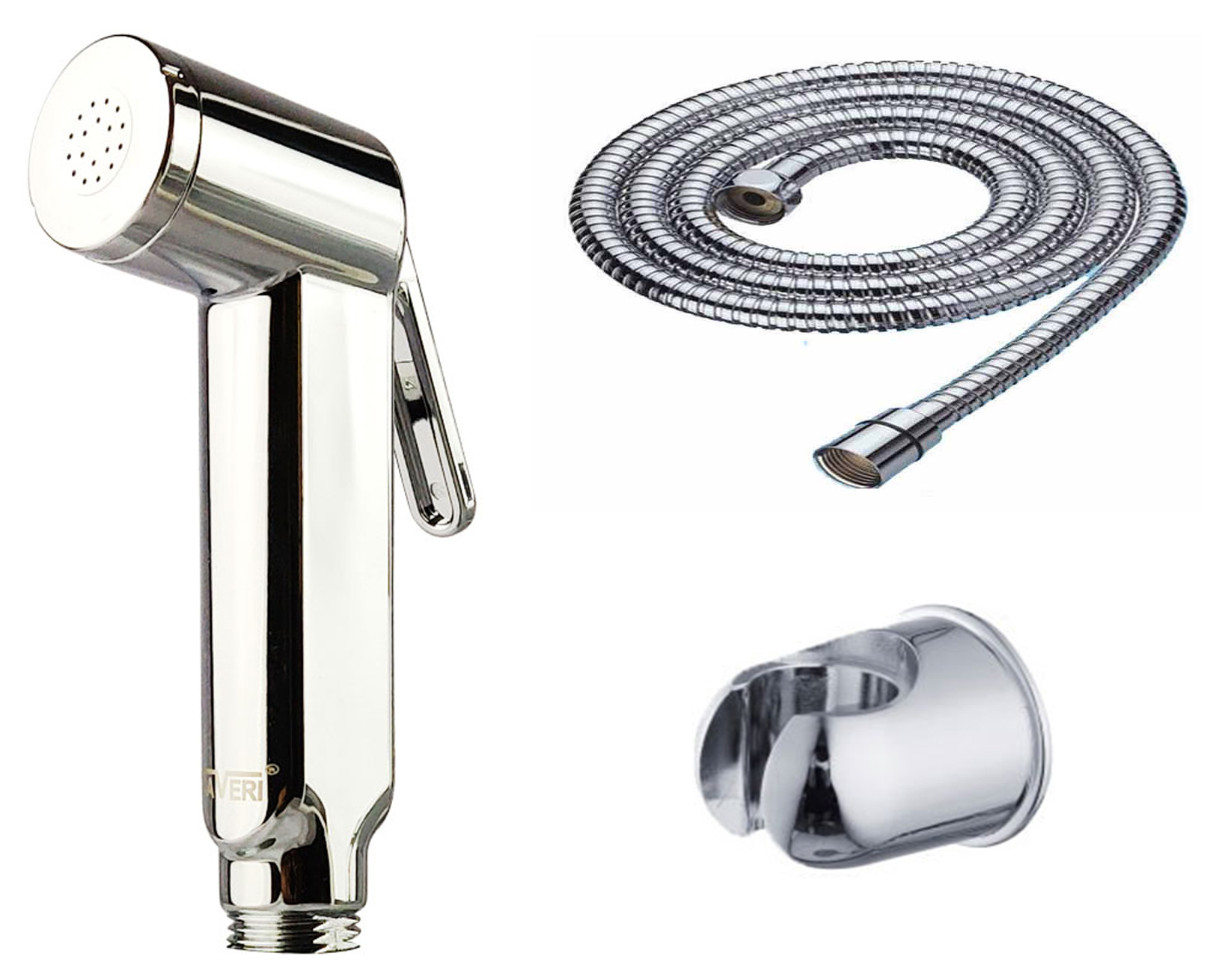 Kaveri Health Faucet Set Florence with 1.5m Shower Tube and Brass Hook
