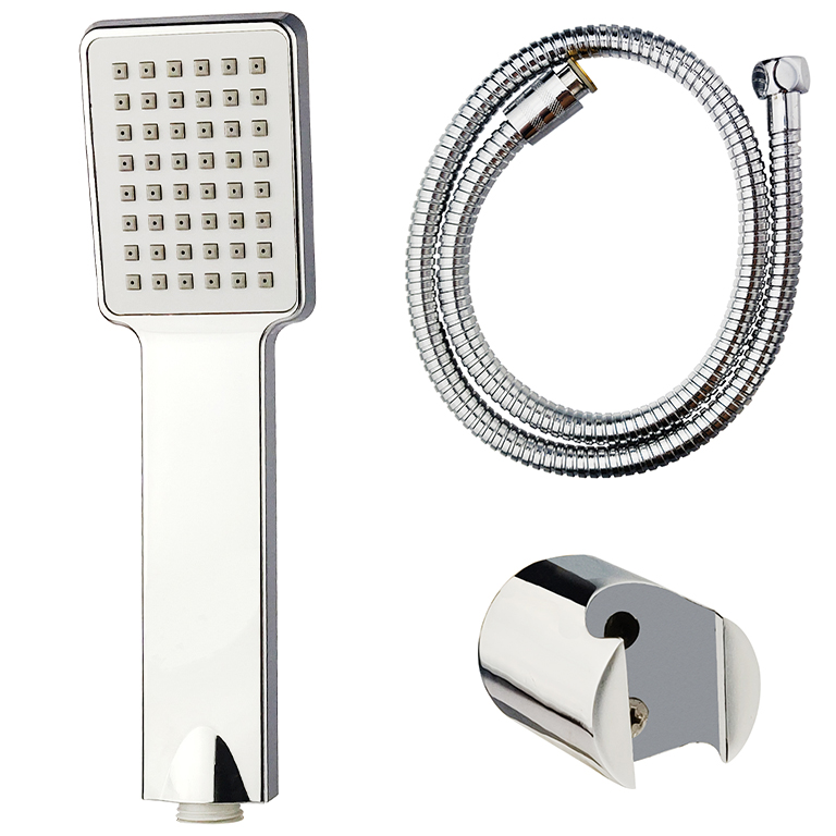 Hand Shower Recto with 1m C.P Shower Tube and Brass Hook