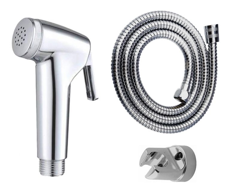 Pvc Health Faucet Set Continental with 1.5m Shower Tube and ABS Hook
